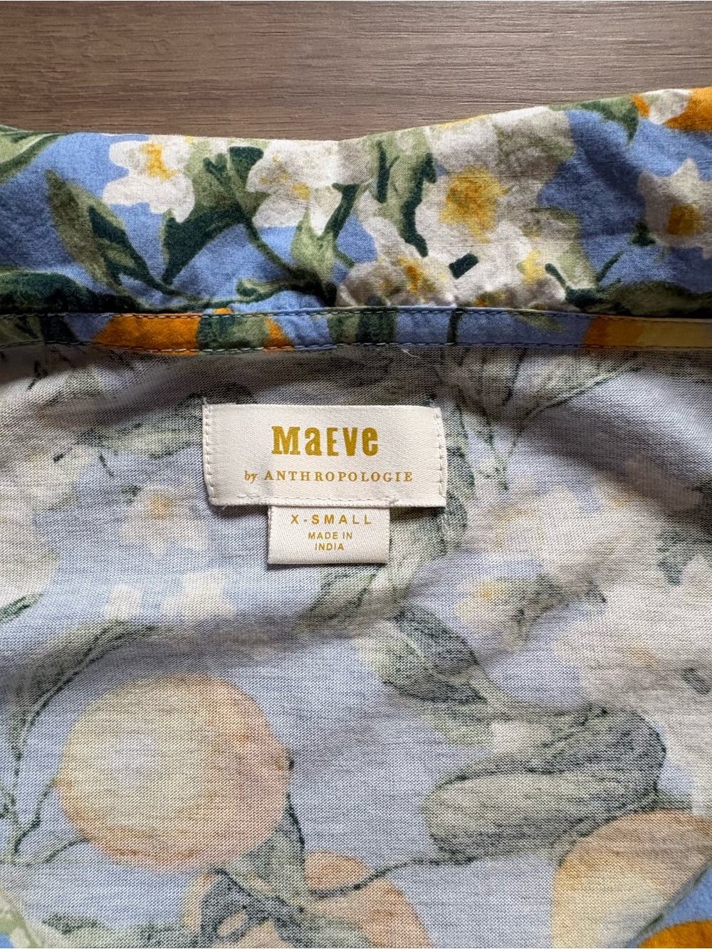 Maeve Lemon Print Peplum Top - Picture 3 of 7